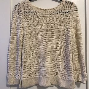 XS EILEEN FISHER Cream Chunky Sweater